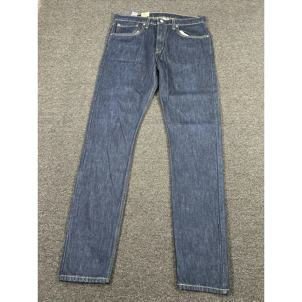 New Levi's 512 Slim Taper Jeans Men's 33x34 Dark Wash Denim Stretch Flex Western